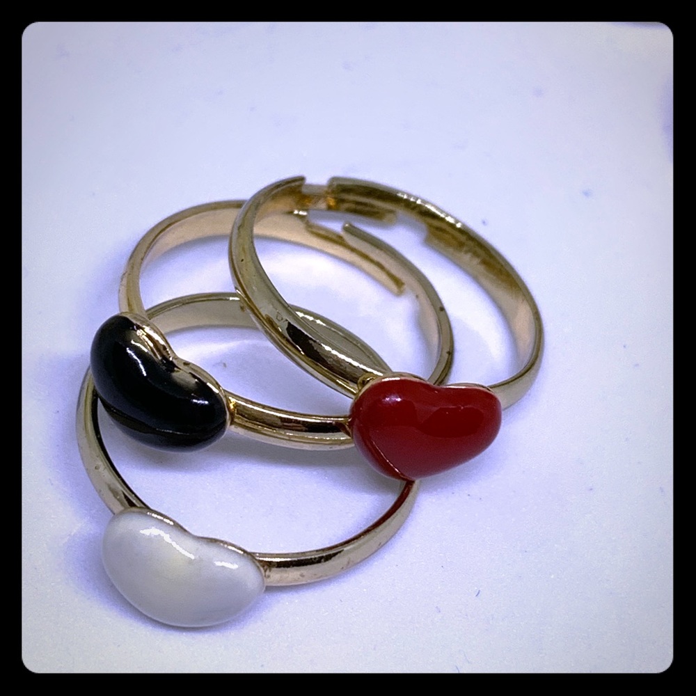 Stackable Ceramic Heart Rings - [JW-114]